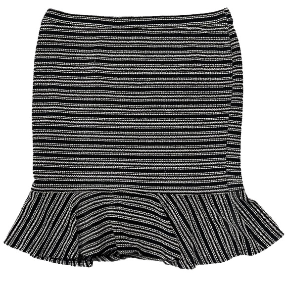 Black Gold Metallic Silver Striped Midi Skirt Flared CATO NWT Women's Size XL - Picture 1 of 9